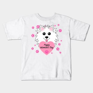Happy Valentines Day with Dog Kids T-Shirt